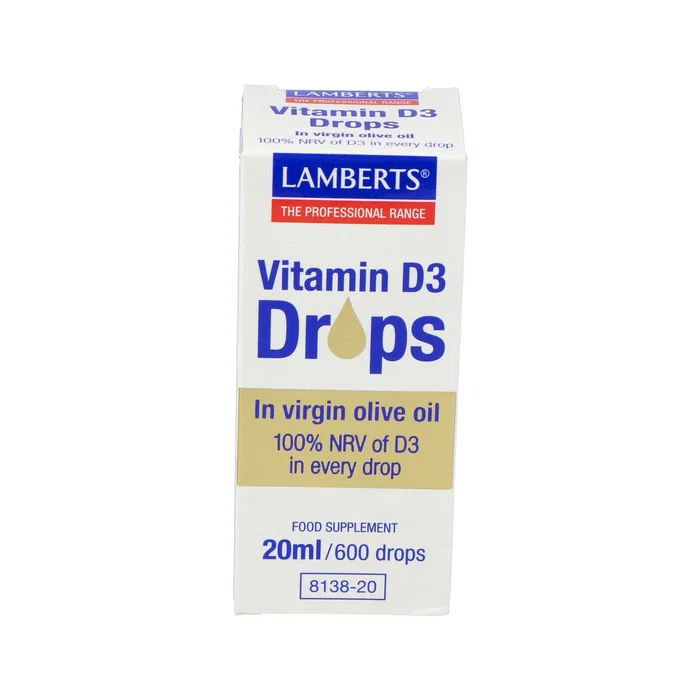 Lamberts Vitamine D3 Gouttes 20Ml Complément Alimentaire 1000 UI Lamberts Vitamine D3 Gouttes 20Ml Complément Alimentaire 1000 UI