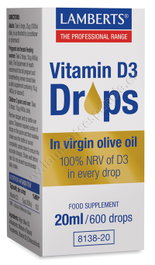 LAMBERTS Vitamina D3 gouttes 20ml