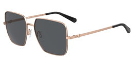 Love Moschino MOL048-S-DDB-IR Lunettes de soleil en métal cuivre doré