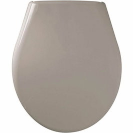Gelco Abattant WC Marina Taupe en Polypropylène Déclipsable, Entraxe Universel, Garantie 2 Ans