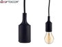 Giftdecor Lampe suspendue en plastique noir 9 x 9 x 9 cm (Set de 12)