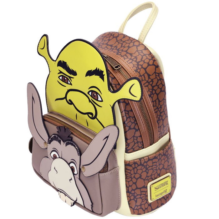 LOUNGEFLY Sac à dos Mochila Shrek et Donkey 31 cm (25x31,25x10 cm)