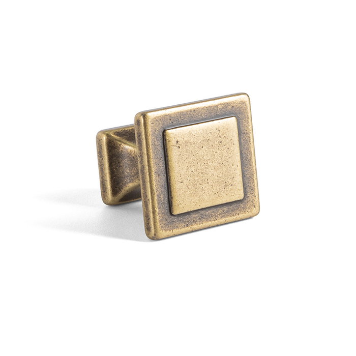 GIUSTI Tirador Basarto Finition Antica Firenze - Poignée de meuble décorative classique en zamak pour armoire ou commode