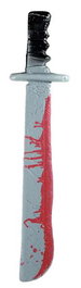 My Other Me Déguisement Machete Sanglant 61 cm - Costume Accessoire Multicolore (Espagnol, Anglais, Français, Italien, Portugais, Allemand)