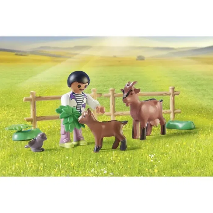 Playmobil 71442 - Figurine de Fermier avec Tracteur et Citerne à Eau, Thème La Vie à la Ferme Country, 117 Pièces, Jouet de Construction dès 4 Ans