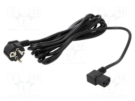 POS Câble d'alimentation H05VV-F noir 3x1mm2 5m