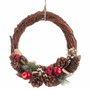BigBuy Home Couronne de Noël Ananas Multicouleur Naturel