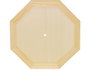 Innspiro Reloj octogonal en bois de pin massif avec vitre 27x29x4cm