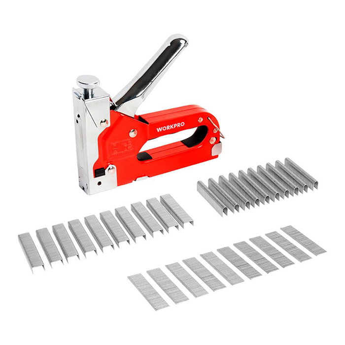 Workpro Kit d'agrafeuse 3 en 1, 4 - 14 mm