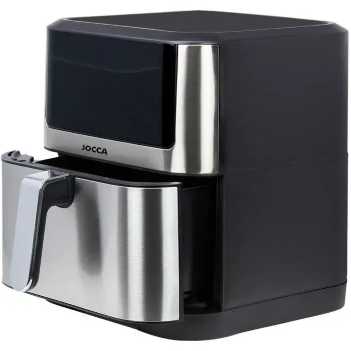 Jocca Friteuse sans huile 2193 - 8L, 1800W, acier inoxydable, écran tactile LED, 10 programmes, cuisson saine et facile