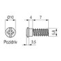 UCAFIX Tornillo de cazoleta sans pointe M6 11mm en acier zincé