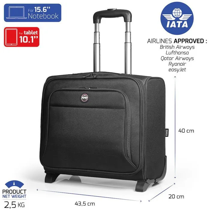 Port Designs Hanoi II Trolley 15,6 pouces 20 L Noir