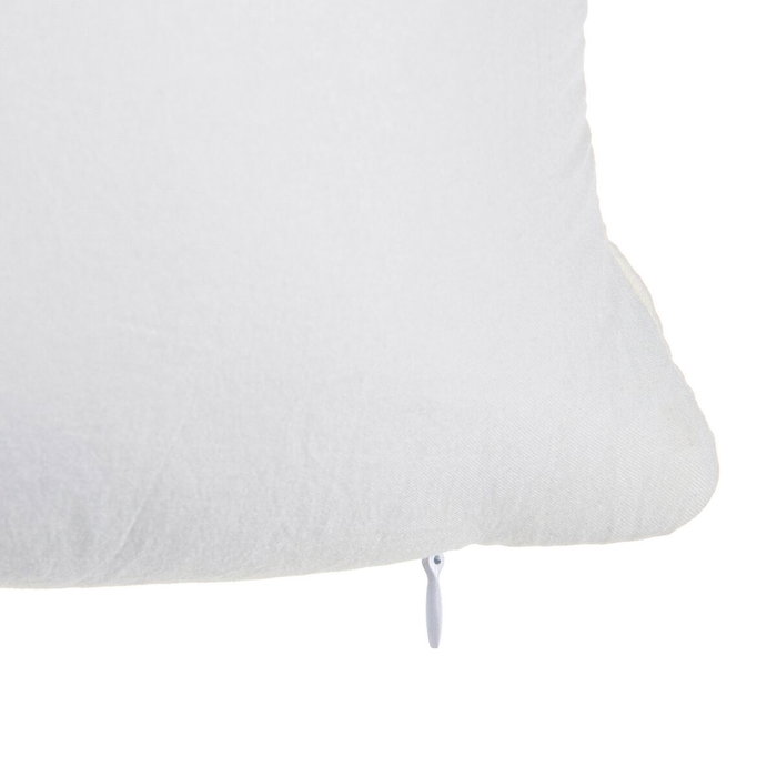 BigBuy Home Coussin Crème Carré Floral 40 x 40 cm