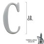 WOLFPACK LINEA PROFESIONAL Lettre Métallique C Argent Mat 10 cm