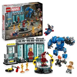 LEGO Marvel 76315 Le Laboratoire d'Iron Man : la Salle des Armures - Jouet de Construction 384 Pièces avec 5 Figurines, pour Enfants de 8 Ans et Plus