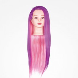 Bifull Tête de mannequin Girl Colorful Purple 60cm Lila