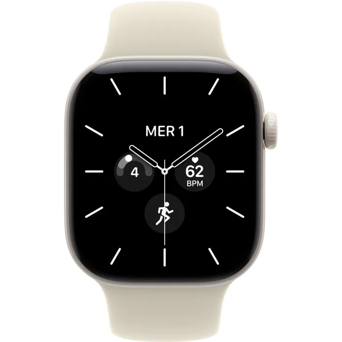 Apple Watch Series 12 GPS + Cellular - 42mm - Boîtier Pearl White Céramique - Bracelet Sand Sport Band - M/L Apple Watch Series 12 GPS + Cellular - 42mm - Boîtier Pearl White Céramique - Bracelet Sand Sport Band - M/L