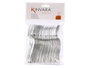 KINVARA Set de 48 fourchettes à dessert en plastique argenté