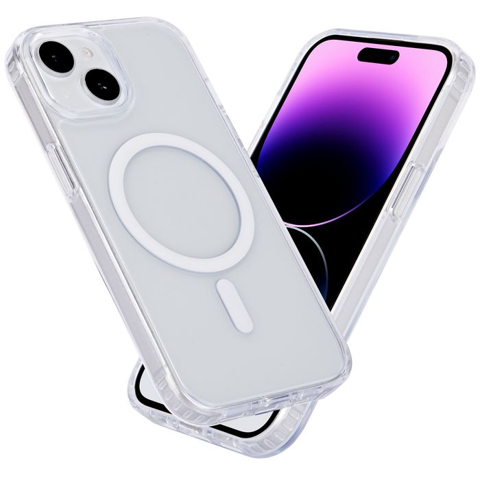 eSTUFF Coque hybride magnétique BERLIN pour iPhone 15 Plus - Transparente