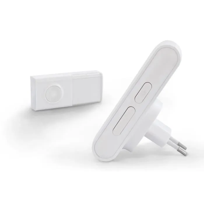 SCS SENTINEL - Carillon sans fil EcoBell 100 enfichable, 25 mélodies, portée 100m, blanc SCS SENTINEL - Carillon sans fil EcoBell 100 enfichable, 25 mélodies, portée 100m, blanc