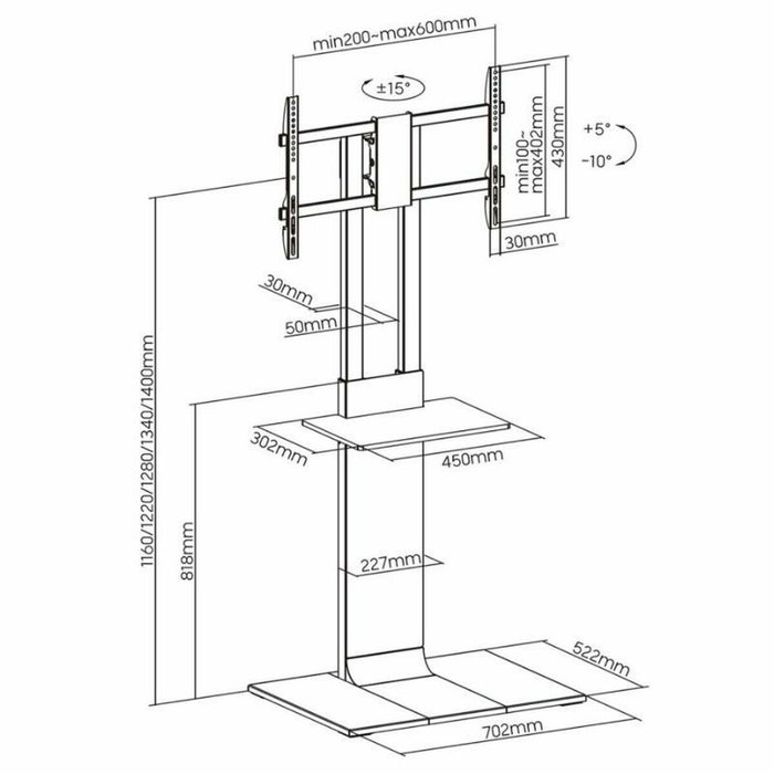 Support de TV Aisens FT86TSE-399