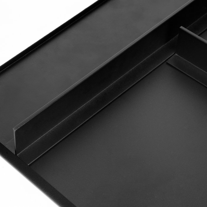 Emuca Kit de plateau, 3 paniers d'organisation et cadre de roulement soft close pour armoires, réglable, module 900mm, Noir texturé Emuca Kit de plateau, 3 paniers d'organisation et cadre de roulement soft close pour armoires, réglable, module 900mm, Noir texturé