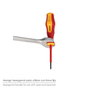 WOLFPACK LINEA PROFESIONAL Tournevis Phillips Isolé VDE PH1 4,5 x 80 mm