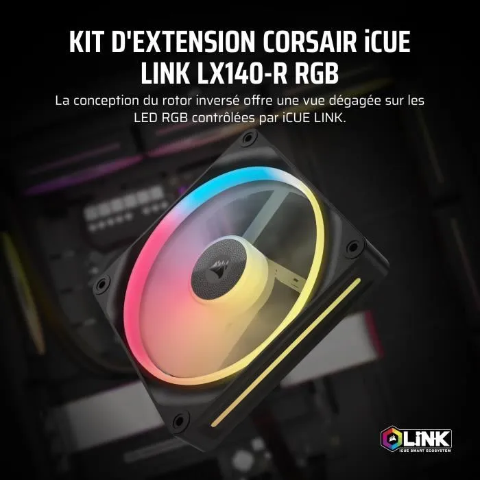 Corsair CO-9051051-WW iCUE LINK LX140R RGB Ventilateur PC