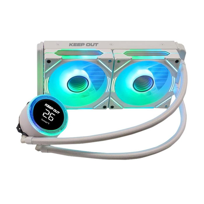 Keep Out XWC-240W PRO Kit de Refroidissement Liquide 240W, Radiateur Aluminium 274x120x27mm, 2 Ventilateurs 120mm PWM ARGB