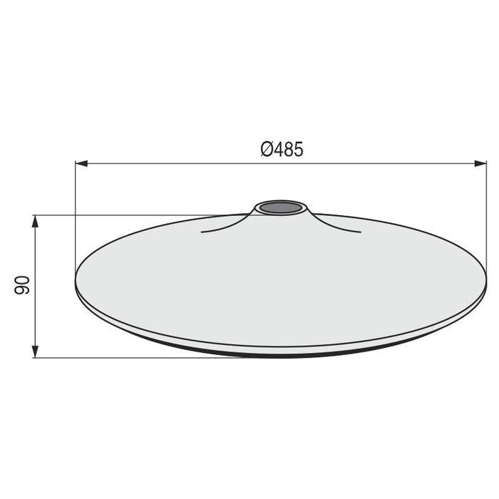 RUEDAS Base Conica Novatalento Ø500 Chrome pour Ajustement Colonne avec Roues RUEDAS Base Conica Novatalento Ø500 Chrome pour Ajustement Colonne avec Roues