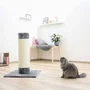 Kerbl Poteau griffoir pour chat tronc Opal Ultra 80 cm - Gris - Arbre à chat avec aire de jeu