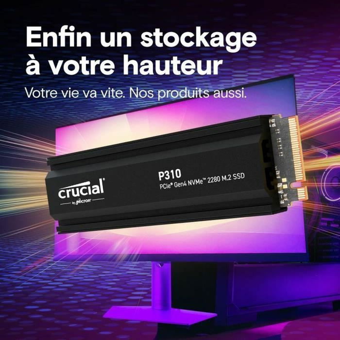 Disque dur Crucial 2 TB SSD