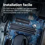 Crucial P310 Disque SSD Interne NVMe M.2 PCIe Gen4 2 To avec dissipateur thermique pour PS5 - Vitesse jusqu'à 7100 Mo/s