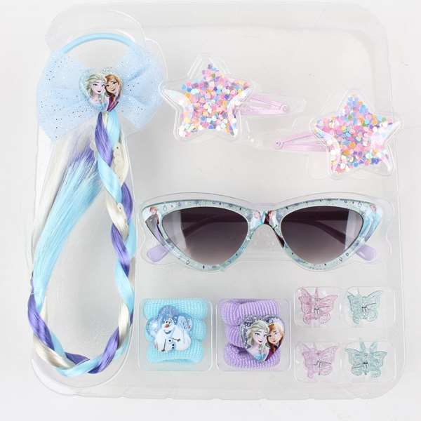 Cerda Set de Beauté Bolsito Gafas Frozen (21.0 x 22.5 x 5.0 cm) - Coffret à Maquillage et Lunettes Frozen pour Enfant à partir de 3 Ans - Bleu