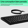HP Clavier Filaire 125 - ESP (Espagnol) pour la Productivité Quotidienne, Confortable avec Revêtement Antimicrobien