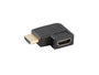 Lanberg Adaptateur HDMI 4K Mâle vers Femelle Angle Droit - 18 Gbps, HDR, 60Hz, Noir