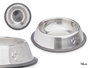 MASCOW Mangeoire métallique pour animaux 16cm avec détails en caoutchouc