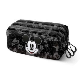 Karactermania Estuche Portatodo Trick Fan 2.2 Mickey Mouse - Trousse scolaire à 3 compartiments avec zip - En ripstop résistant - 23x10x11 cm