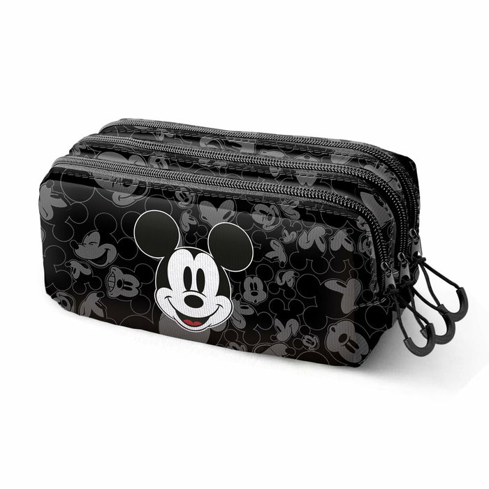 Trousse Fourre-Tout Triple Mickey Mouse Year Noir 23 x 10 x 11 cm