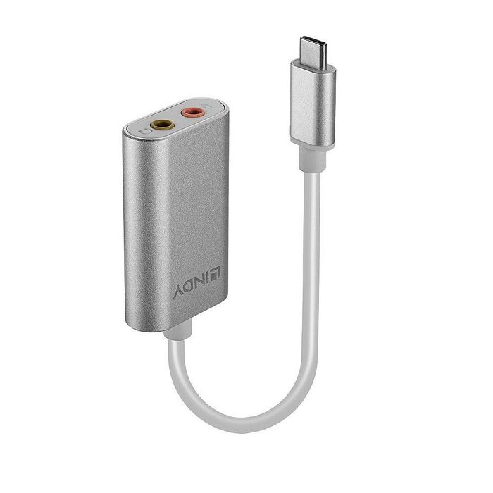 Lindy Adaptateur USB-C vers Jack 3,5 mm - Convertisseur Audio pour Casque et Microphone Lindy Adaptateur USB-C vers Jack 3,5 mm - Convertisseur Audio pour Casque et Microphone