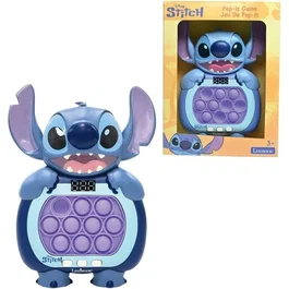 Lexibook Disney Stitch Jeu de Pop-It Électronique Fast Push avec 10 Bulles Lumineuses, Sons, 999 Niveaux, 6 Modes de Jeu, Compact, Bleu - Dès 6 Ans