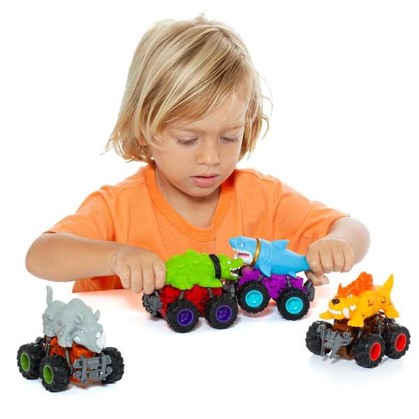 Molto Beast Wheels Véhicules à Friction Animale - 15x5 cm - Modèles en Assortiment Aléatoire (Pack de ?), Jouet en Plastique et Métal