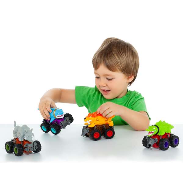 Molto Beast Wheels Véhicules à Friction Animale - 15x5 cm - Modèles en Assortiment Aléatoire (Pack de ?), Jouet en Plastique et Métal