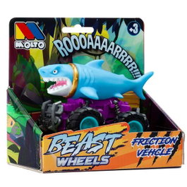 Molto Beast Wheels Véhicules à Friction Animale - 15x5 cm - Modèles en Assortiment Aléatoire (Pack de ?), Jouet en Plastique et Métal