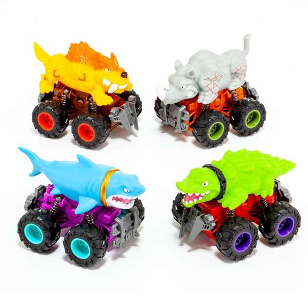 Molto Beast Wheels Véhicules à Friction Animale - 15x5 cm - Modèles en Assortiment Aléatoire (Pack de ?), Jouet en Plastique et Métal