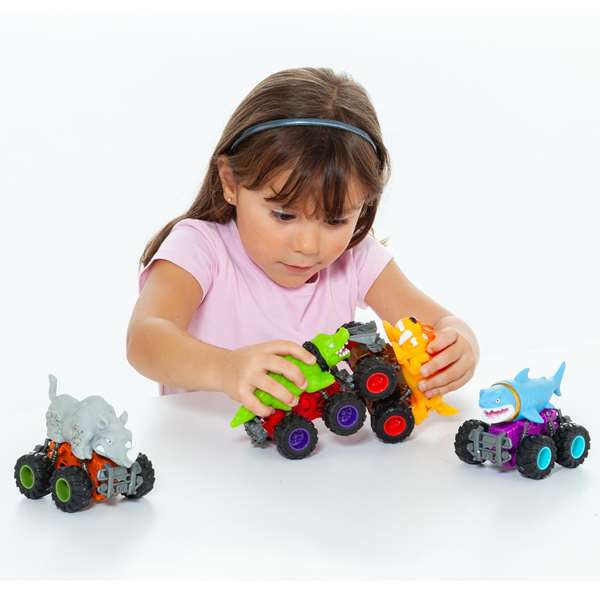 Molto Beast Wheels Véhicules à Friction Animale - 15x5 cm - Modèles en Assortiment Aléatoire (Pack de ?), Jouet en Plastique et Métal