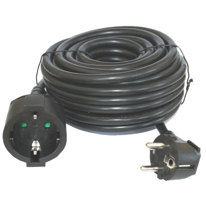 Silver Electric Câble Prolongateur de Courant 10 mètres H05VV-F Noir 250V 16A 3500W avec Prise de Terre Silver Electric Câble Prolongateur de Courant 10 mètres H05VV-F Noir 250V 16A 3500W avec Prise de Terre