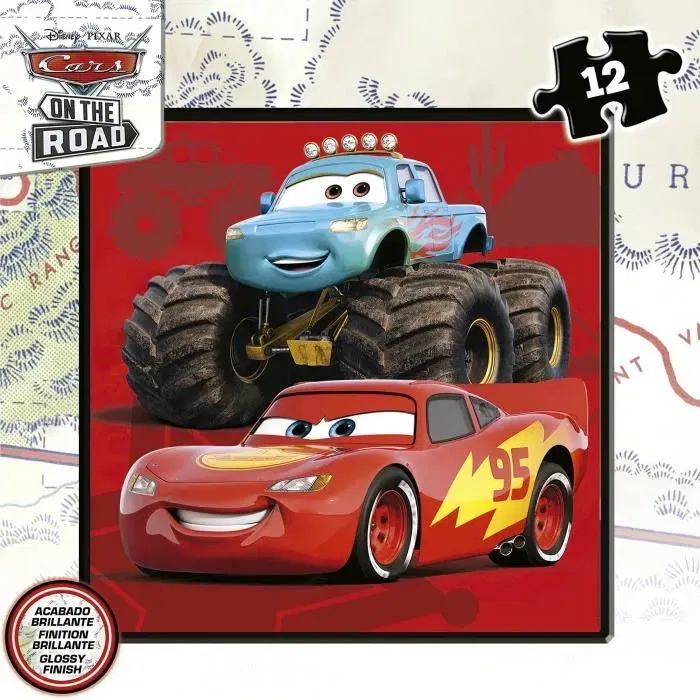 Educa - Puzzle Progressif Disney-Pixar Cars - Malette de 4 Puzzles (12, 16, 20, 25 pièces) - Dimensions 16x16 cm - Enfant à partir de 3 ans