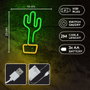 Forever Lampe LED Néon Cactus avec Support de Bureau - Orange - Forever Light
