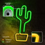 Forever Lampe LED Néon Cactus avec Support de Bureau - Orange - Forever Light